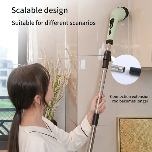 🧼 Cepillo Eléctrico de Limpieza 9 en 1 BALASHOV – Potencia, Comodidad y Limpieza Total en una Sola Herramienta
