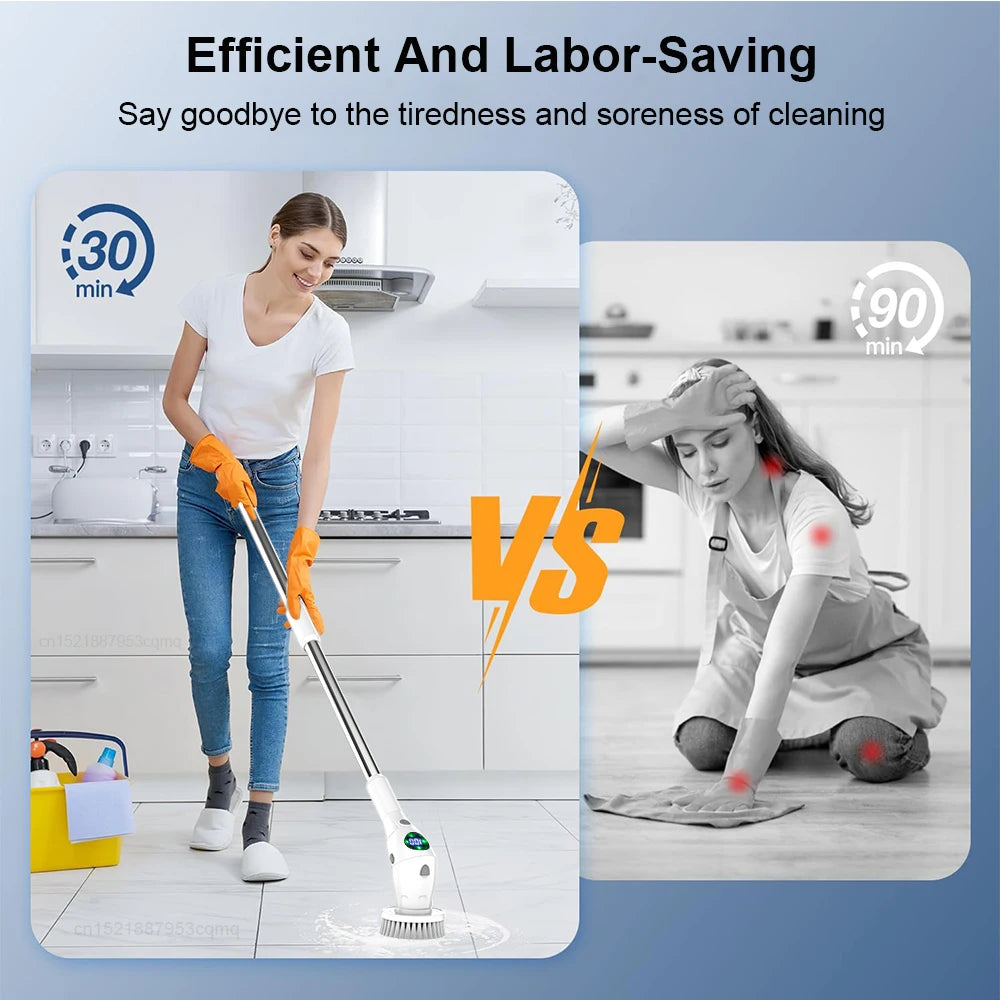 🧼✨ Escobilla Eléctrica Inalámbrica  8 en 1 — Para Baño, Cocina, Ventanas y Más