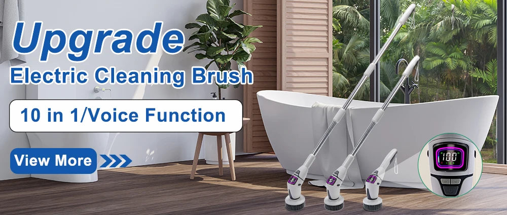 🧼✨ Escobilla Eléctrica Inalámbrica  8 en 1 — Para Baño, Cocina, Ventanas y Más