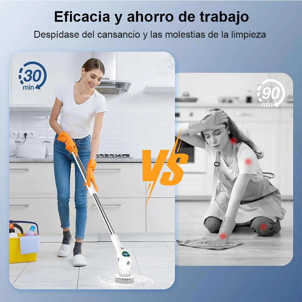 🧼✨ Escobilla Eléctrica Inalámbrica  8 en 1 — Para Baño, Cocina, Ventanas y Más